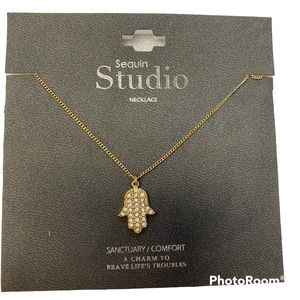 Sequin Studio Necklace Sanctuary / Comfort Charm NWT